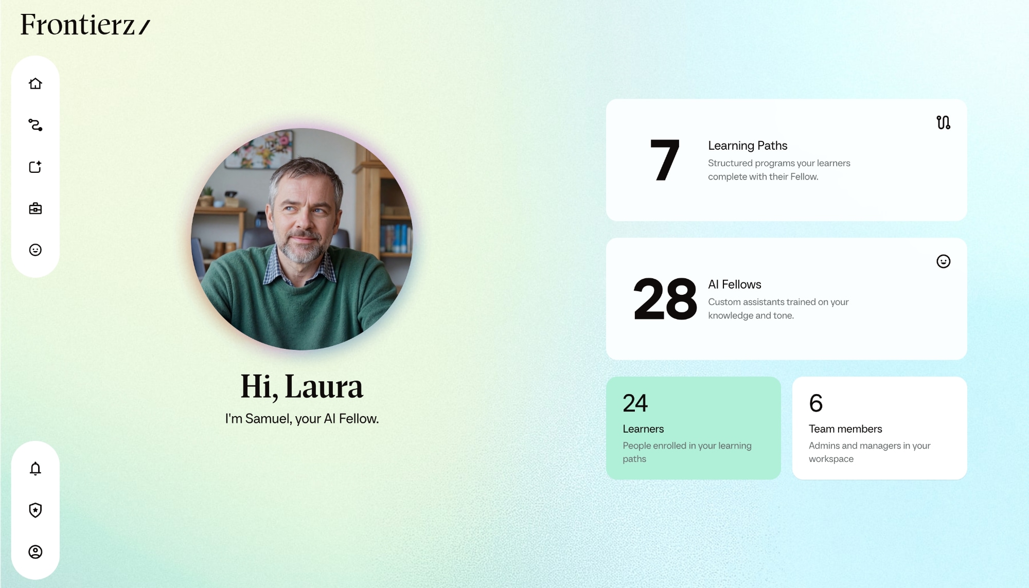 Frontierz Studio workspace dashboard